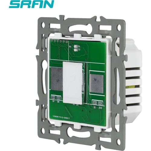 SRAN TUYA EU Wall Wifi Light Switch 1Gang, Smart Wireless Switch Work With Alexa Google Home Echo,Base of Switch Without Panel