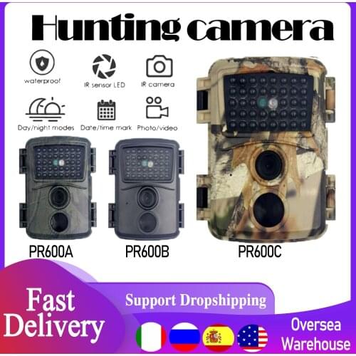 PR600 Hunting Camera Photo Trap 12MP Wild-life Trail Night Vision Trail Thermal Imager Video Cameras for Hunting Scouting Game