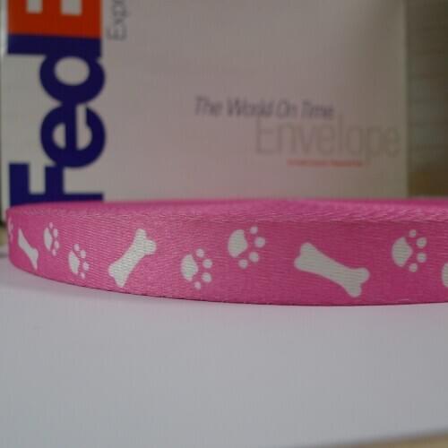 50 Yards 3/4" 20mm 100% Polyester Baby Pink Color Dog Collar Dog Leash Webbing