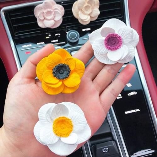 Car Interior Decoration Car Air Freshener Gypsum Flowers Auto Air Conditioner Outlet Fragrance Perfume Clip Accessories Ornament