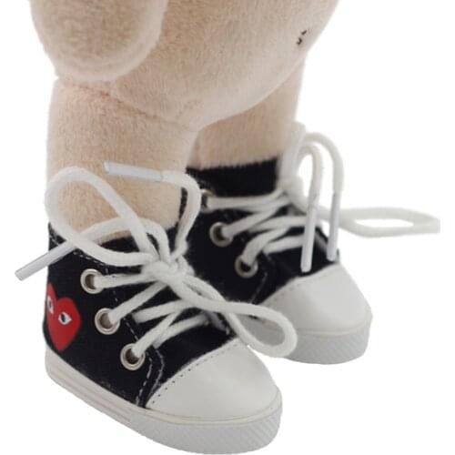 5.5*2.8cm Canvas Shoes For EXO Dolls Cool Mini Shoes 14.5inch Doll Shoes DIY handmade doll Baby Accessories