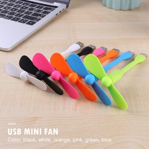 Mini USB Fan Portable Handheld Fans Removable Flexible Bendable Cooler for Power Bank Laptop Computer Notebook Summer Gadgets