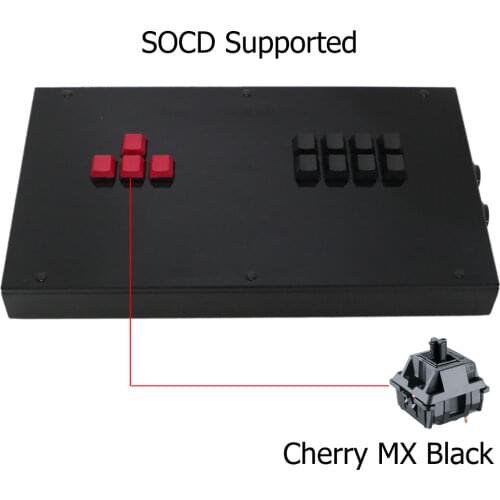 RAC-J800KK Mechanical Keyboard Arcade Joystick Fight Stick Game Controller For PS4/PS3/PC Cherry MX Black