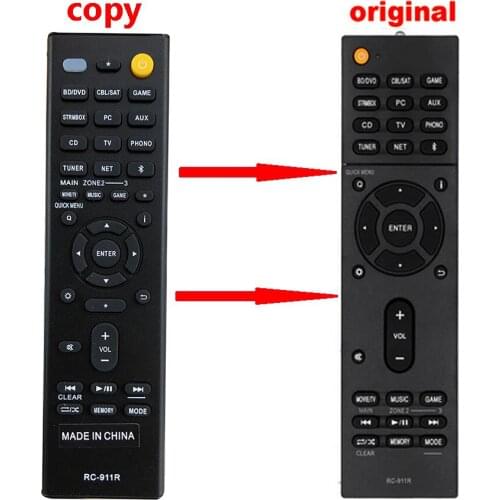 RC-911R Replace Remote Control For Onkyo TX-RZ810 TX-NR575E AV RECEIVER Fernbedienung