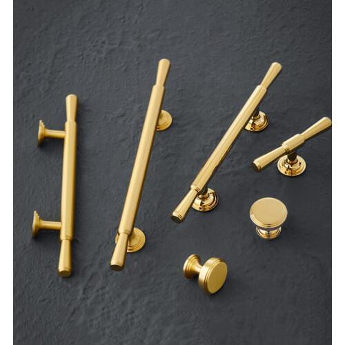 Top Luxury 10PCS European Solid Brass Cabinet Door Handles Cupboard Wardrobe Drawer Kitchen TV Cabinet Pulls Handles & Knobs