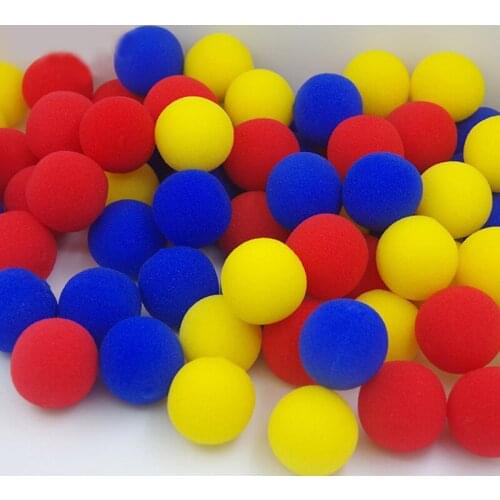 100pcs 3.5cm Super Soft Sponge Ball Finger Magic Tricks Close Up Magia Illusions Gimmick Props Ball Appearing/Vanishing Magie