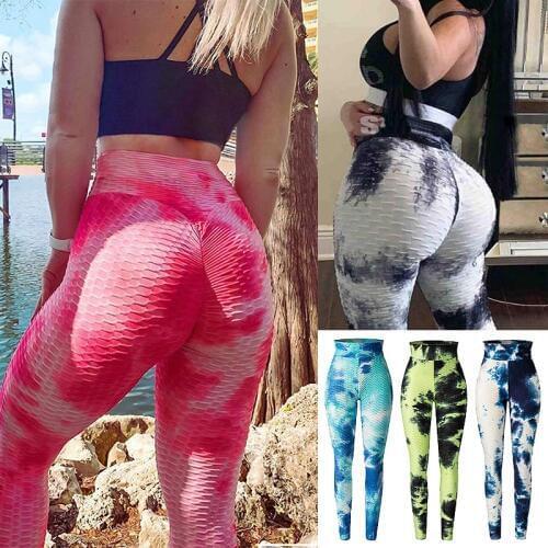 Womens Leggings Gym Workout Sportswear Butt Booty Ruched Jogger Running Pants