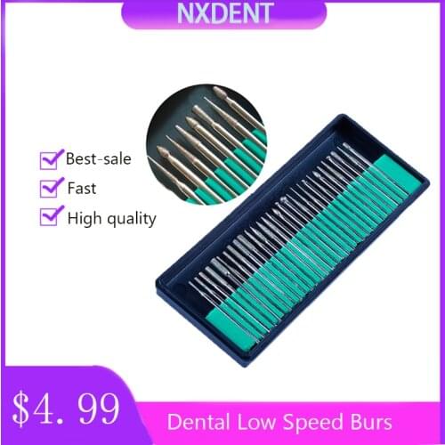 30Pcs 2.35mm Dental Diamond Low Speed Burs Set Millers Tooth Drill Jewelers Rotary Diamond Burs Millers Tooth Drill Jewelers