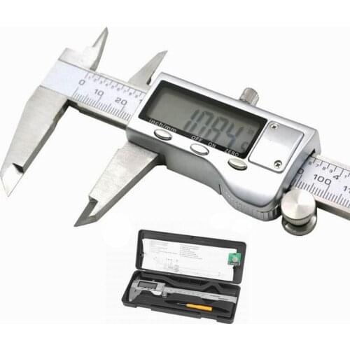 10 PCS Silver 150mm/6 Inch LCD Digital Vernier Caliper Electronic Gauge Micrometer Precision Tool Ruler