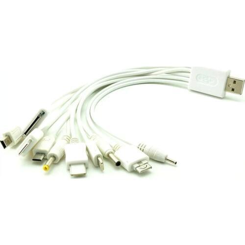 10 in 1 universal usb cables for mobile phones multi charger cable For iphone ipad Samsung sound battery 1 to 10 cable PSP MP4