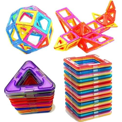 168-20pcs Big Size Magnetic Designer Magnet Building Blocks Accessories Educational Constructor Toys For Children Gifts