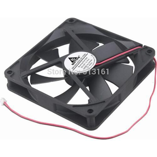 2Pcs Gdstime 140mm PC Cooling Fan 14cm Ball Bearing DC 24V 2Pin 140x140x25mm Computer Cooler