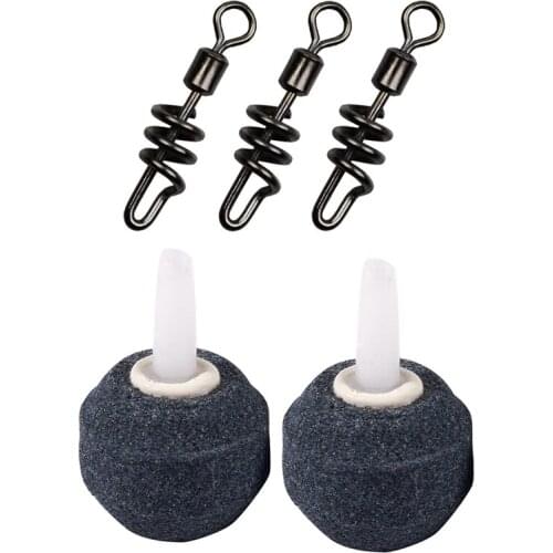 30 Pcs Corkscrew Swivel Fishing Swivel Snap & 1 Set USB Charging Air Oxygen Pump Fish Tank