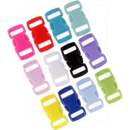 36 Pieces Resin POM Side Release Buckle Dog Collar Luggage Straps Buckle Colors