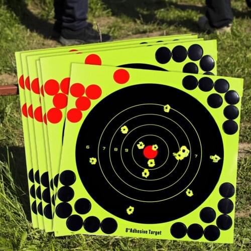 5/10 pcs 8-inch Splatter Target Adhesive Shooting Target Stickers Outdoor Sports Relax Reactive Shooting Paper