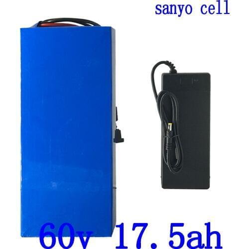 60V battery 60V electric scooter battery 60V 17.5AH ebike battery 60V 18Ah electric bicycle battery use sanyo cell+2A charger