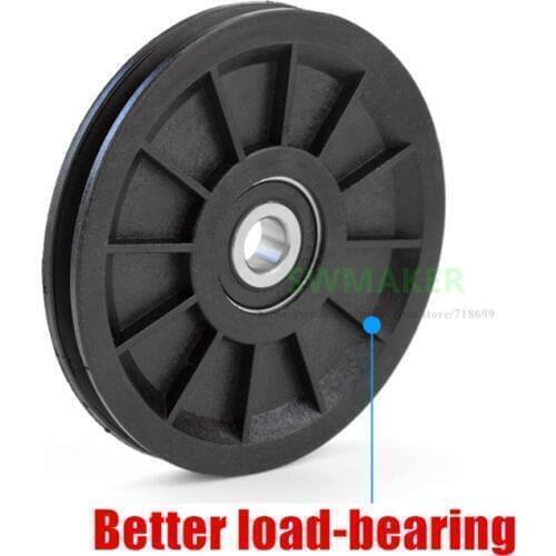 Free shipping nylon wheel, U groove V grooved Roller pulley,Bearing wire rope Guide Wheel, Elevator lifting Wheel