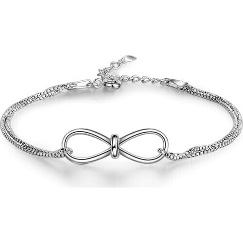 925 Sterling Silver Cross Charm Bracelet & Bangles Link Chain Adjustable For Women Wedding Jewelry SL088