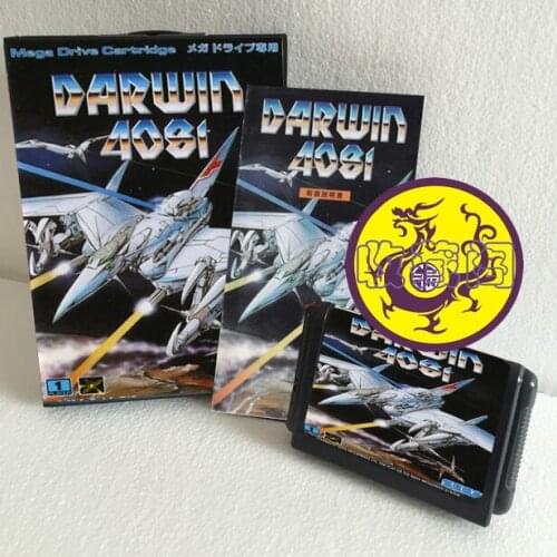 Darwin 4081 With Box And Manual 16bit MD Game Card For Sega Mega Drive For Genesis