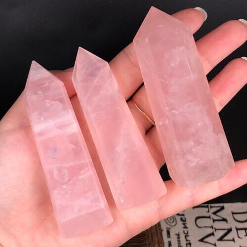Natural rose quartz Crystal point decorative gift