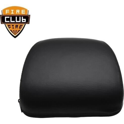 For Harley 883 1200 48 Universal PU Leather Motorcycle Passenger Sissy Bar Backrest Pad Black