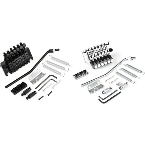 Electric Guitar Tremolo Bridge Assembly Double System Parts 2 Point St Strat Style Guitar Tremolo Bridge Locking System