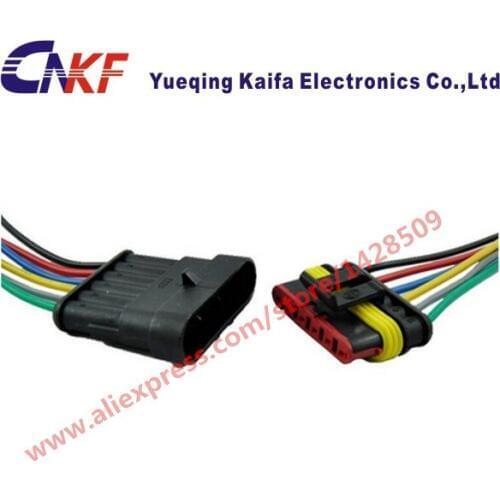 1 Set Tyco/Amp 6 Pin wiring harness kit Waterproof automotive wiring connectors car wiring harness 282090-1 282108-1