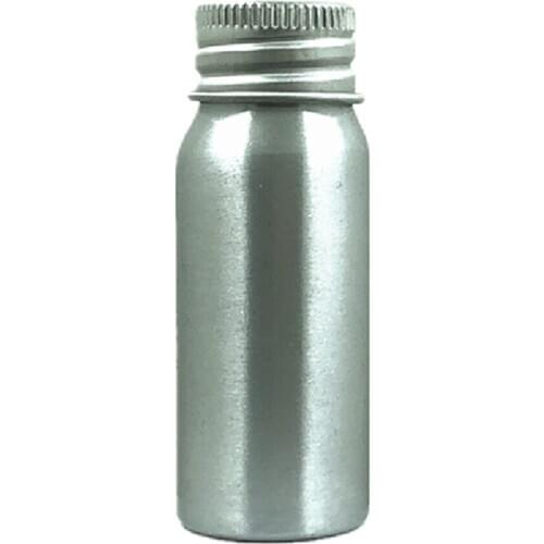 Round Empty 20ml Aluminum Sliver Metal Bottles With Silver/Gold Lined Aluminum Cap