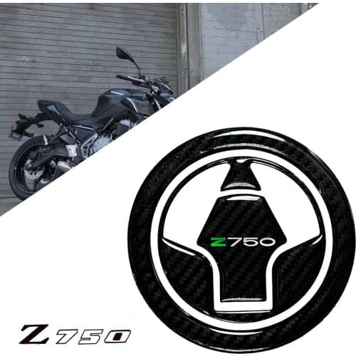 For Kawasaki Z750 2007-2015 motorcycle fuel tank cap cover 3D carbon fiber sticker protection Z750R