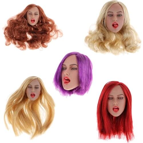 MagiDeal 1/6 European Beauty Head Sculpt Carved Model for /Kumik/ 12'' Action Figure Rude Body DIY