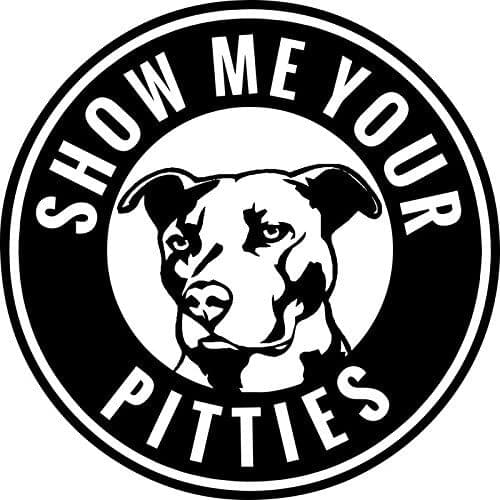 DasDecal Pitbull Show Me Your Pitties Car Sticker Waterproof Cover Scratch Decal Laptop Truck Auto Accessories PVC,13cm*13cm