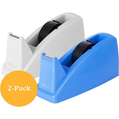 2-Pack Desktop Tape Dispenser With Weighted Tape Roll Dispenser and Non-Skid Rubber Perfect for Office Home School