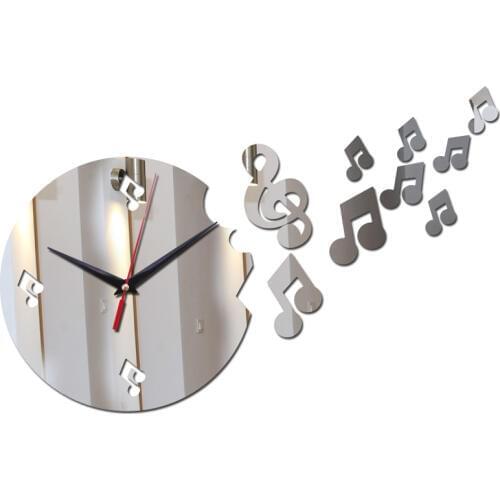 New arrivel diy wall stickers quartz clock home decoration living room acrylic mirror surface 3d sticker Europe