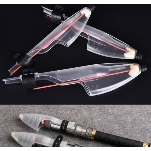 New Transparent Fishing Rod Cap Pole Protection Caps Guide Hood Sea Rod Hat Plastic Fishing Tackle Accessories