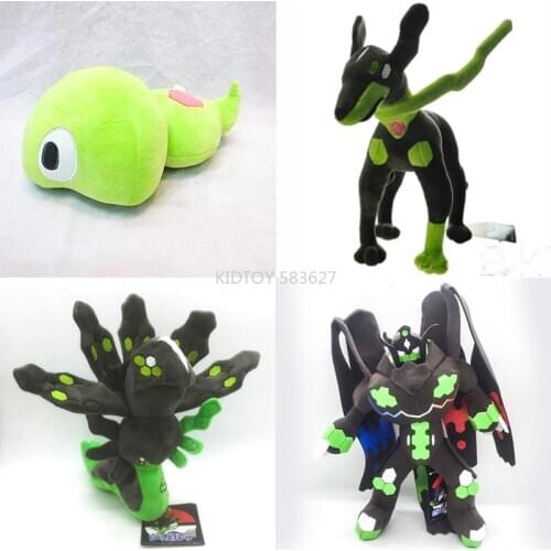 Original Pokemon Plush Toy Pocket Monsters Zygarde 10% 30% 50% 100% Zygarde Doll Soft PP Cotton Stuffed Elf Kids Christmas Gift