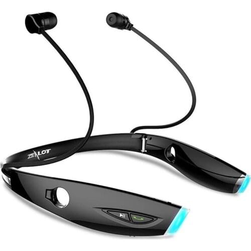 ZEALOT H1 Portable Wireless Sport Headphones Waterproof Foldable Bluetooth Headset With Microphone Neck Wear Stereo Earphone