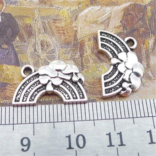 Rainbow Charm Pendants Jewelry Making Finding DIY Bracelet Necklace Earring Accessories Handmade 5pcs