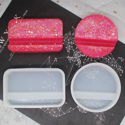 Crystal Epoxy Resin Mold Phone Holder Cellphone Bracket Casting Silicone Mould