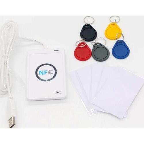 13.56Mhz NFC Reader Copier Duplicator USB Writer RFID Smart Card NFC Tag Cards + 5pcs UID Keyfobs + 5pcs UID Cards