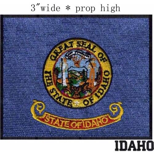 Idaho Flag 3.0" wide embroidery patch for wonder patch/flower embroidery fabric/embroidered star patches