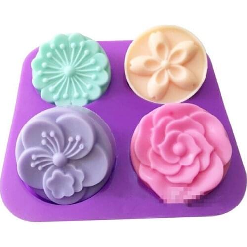 Flower shaped soap mould moon cake soap silicone mold