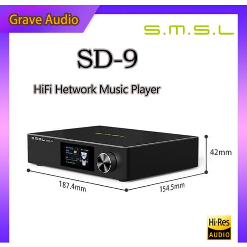 SMSL SD-9 MQA Full Decoding HIFI Network Music Player SD9 Support DSD, WAV APE,FLAC AIFF, MP3 Desktop music player