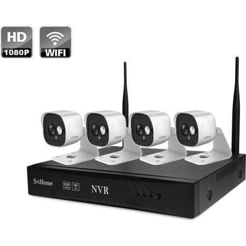 Sricam 2MP Mini Network Video Recorder 1080P Outdoor Waterproof 4-8 Channel NVR Wireless Kit Security Video Surveillance System