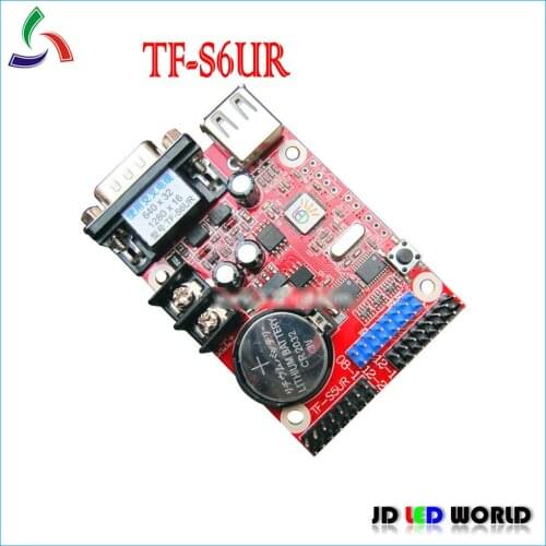 TF-S6UR(TF-S5UR) USB+serial ports single and dual color led message sign controller card