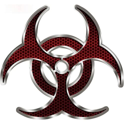 Personality Biohazard RED HEX Decal Vinyl Bumper Sticker Car Truck Window Zombie Wall Stickers Car Covers Apply To Car Window