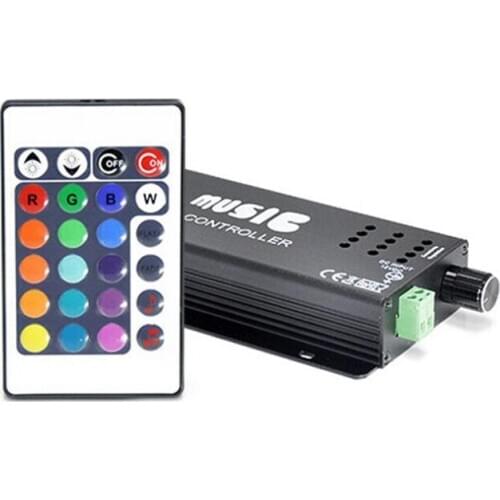 Iron Shell Infrared Remote Control Music Controller LED RGB Intelligent Lighting Controller for Strip Lights 20pcs