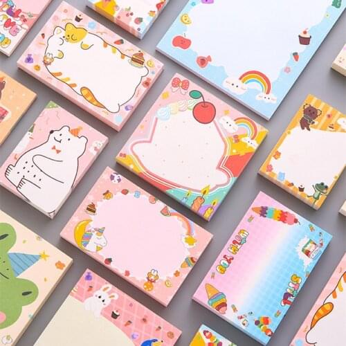 100 Sheets Memo Pads Note Paper Message Cute Decorative Notepad Office Stationery School Supplies