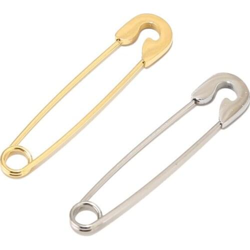 20pcs Safety Pins Sewing Tools Accessory Stainless Steel 13*39mm Needles Brooch Apparel Accessories For DIY Jewelry Making