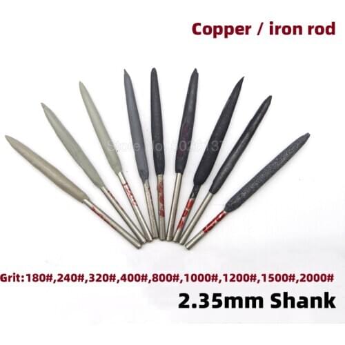1PCS 2.35MM Shank Cylindrical Cone Tapered Sand Glue Polishing Head Abrasive Grinding Bit Mounted Point Glass Jewelry Tool