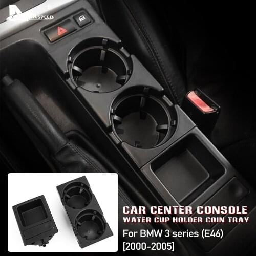 ABS for BMW 3 Series E46 2000-2005 Accessories Interior Car Center Console Water Cup Holder Coin Beverage Bottle Holder Tray